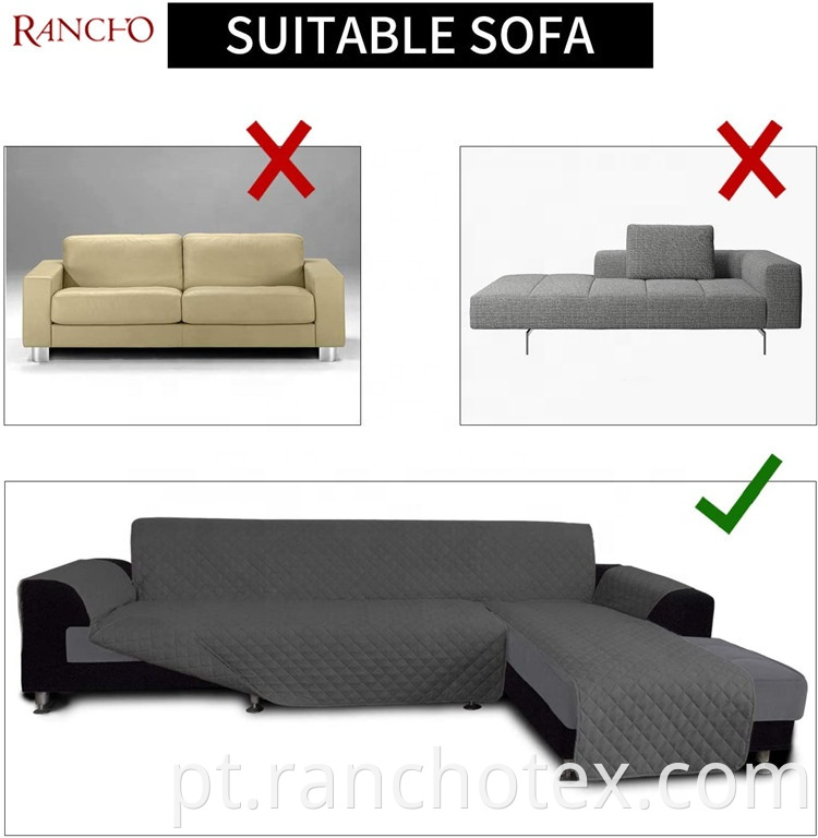 Tampa de sofá de forma resistente à água Tampa de sofá reversível Tampa de sofá à prova d'água L SOFA SOFA Protetor de água à prova d'água